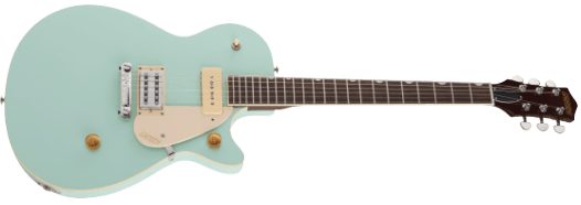 Gretsch G2215-P90 Streamliner Junior Jet Club 6-String Electric Guitar with Laurel Fingerboard and Three-Way Pickup Switching (Right-Handed, Mint Metallic)