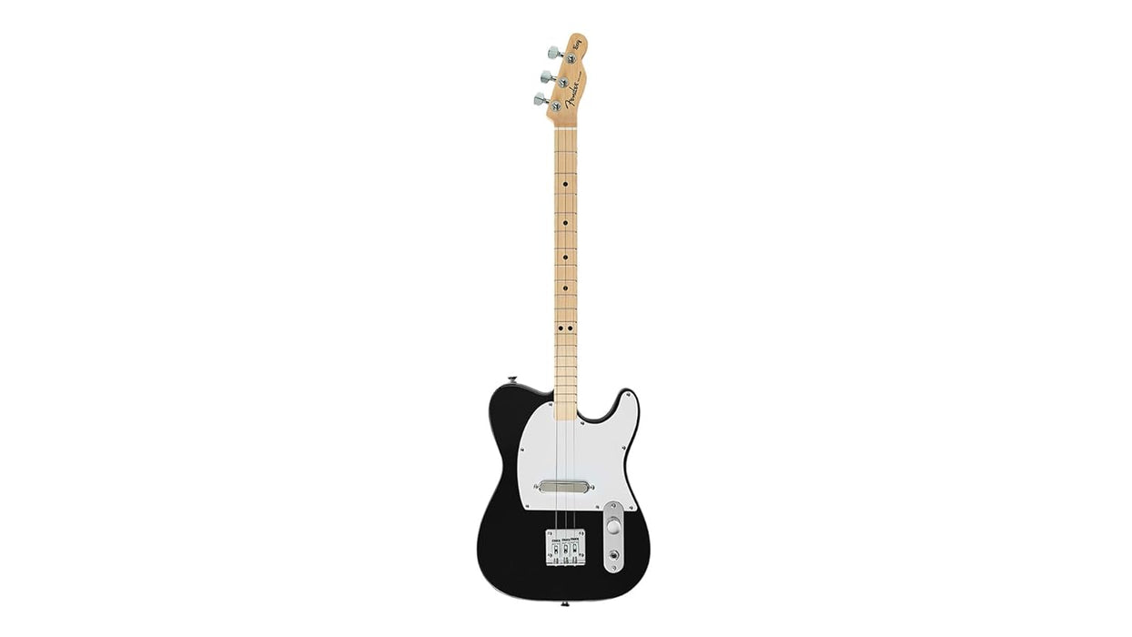 Fender Loog Telecaster 3-String Electric Guitar for Kids, Beginner Guitar, Includes Chord Flash Cards, Learning App, Educational Booklet, Picks, and Stickers, Black
