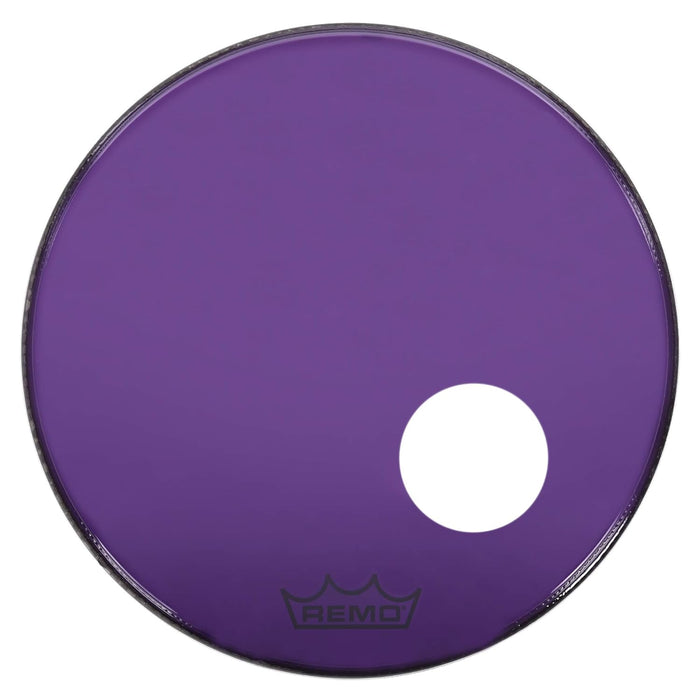 Remo Powerstroke P3 Colortone Orange Bass Drumhead, 26", 5" Offset Hole