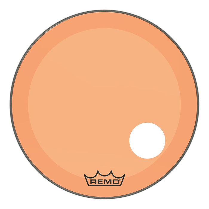 Remo Powerstroke P3 Colortone Orange Bass Drumhead, 26", 5" Offset Hole