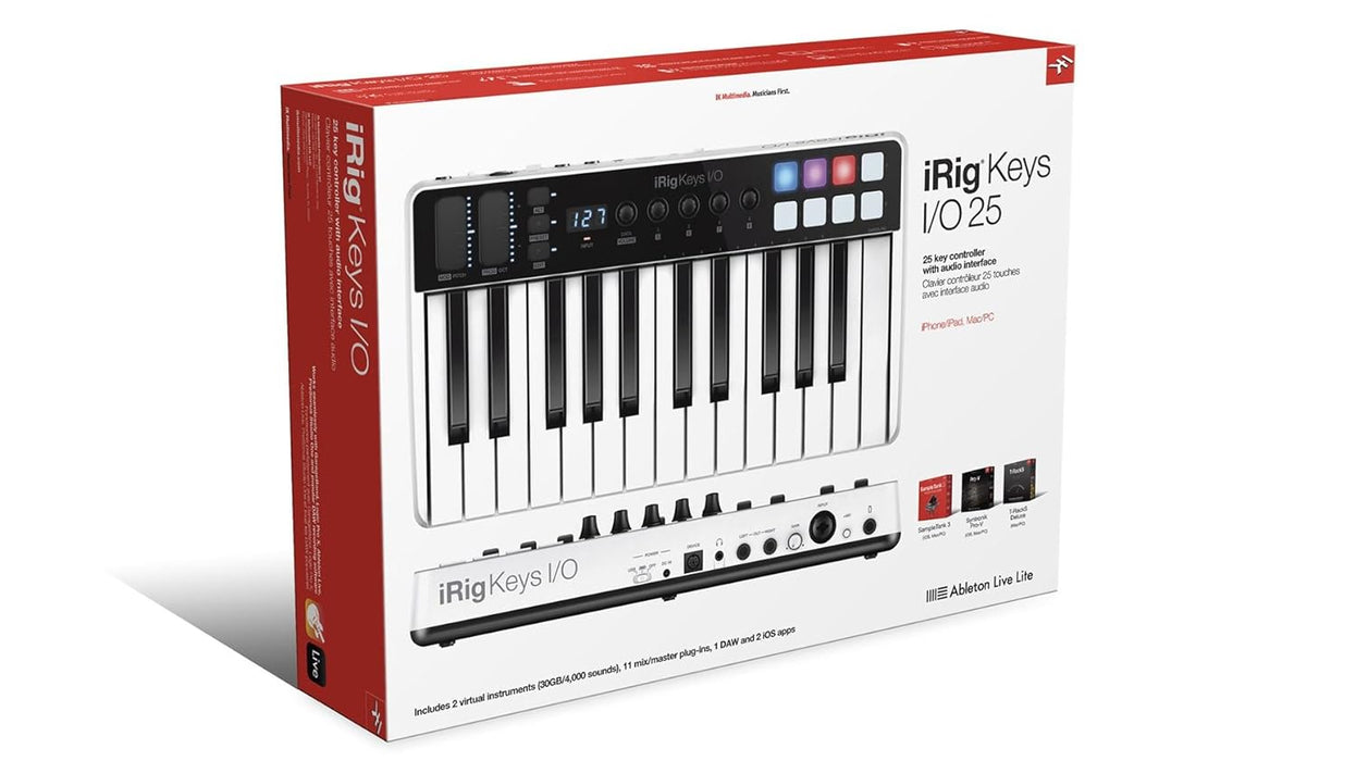 IK Multimedia Keys I/O 25 25-Key Keyboard Controller for Mac PC iOS