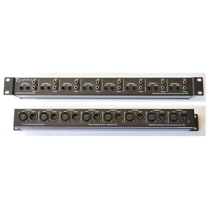 ART T8 8-Channel Transformer Isolator - XLR/1/4"/RCA Audio Interface