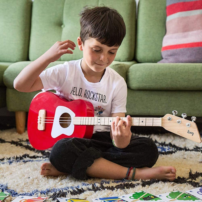 Loog Pro Acoustic kids Guitar 3-strings Ages 6+ Learning App and Lessons Included