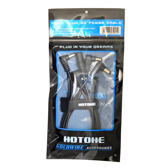 HOTONE 242615 5-Plug Angled Head DC Cable for Guitar Pedals