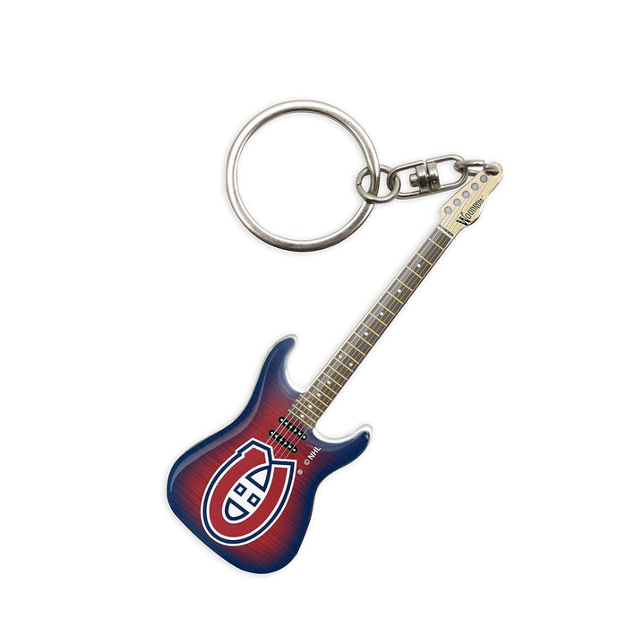 The Sports Vault Woodrow Mini Guitar NHL Montreal Canadiens Keychain