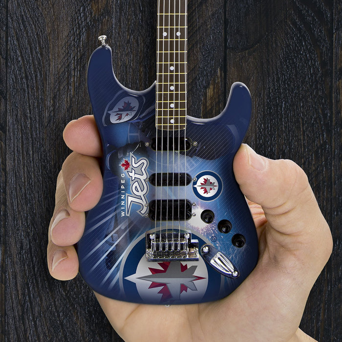Woodrow Guitar by The Sports Vault NHL Winnipeg Jets Collectible Mini NorthEnder Guitar