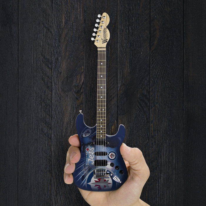 Woodrow Guitar by The Sports Vault NHL Winnipeg Jets Collectible Mini NorthEnder Guitar