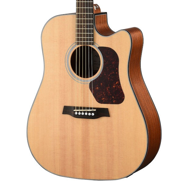 Walden D550CE Natura Solid Spruce Top Dreadnought Acoustic Cutaway-Electric Guitar - Open Pore Satin Natural