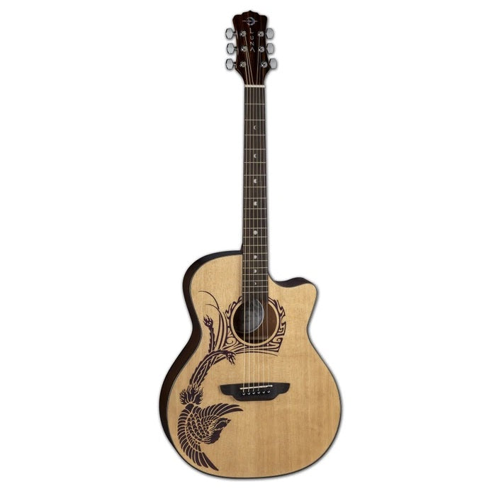Luna Oracle Phoenix Acoustic-electric Guitar - Natural (OCL PHX SPR)