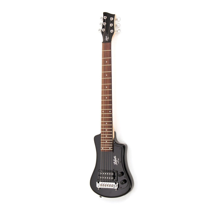 Hofner 6-String Shorty Electric Travel Guitar w/Gig Bag - Black (HCT-SH-BK-O)