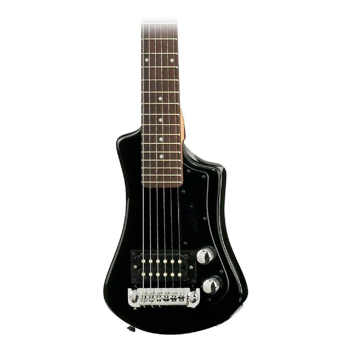 Hofner 6-String Shorty Electric Travel Guitar w/Gig Bag - Black (HCT-SH-BK-O)