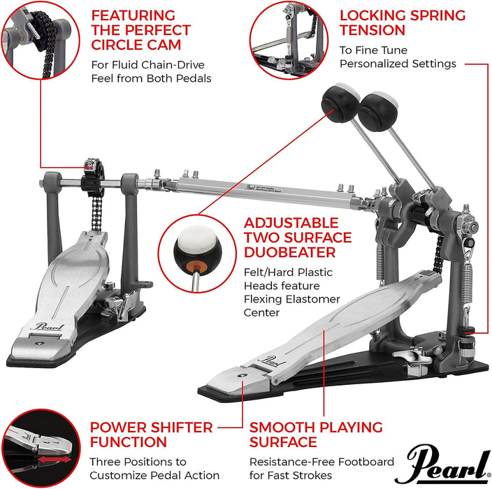 Pearl P1032 Eliminator Solo Chain-Drive Double Bass Drum Pedal 2010s - used