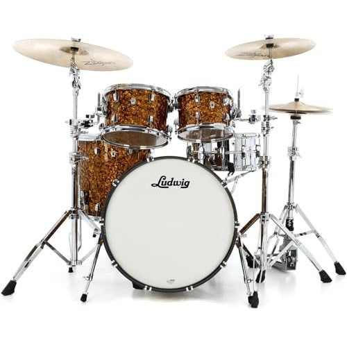 Ludwig NeuSonic 4-piece Shell Pack with 22" Bass Drum - Butterscotch Pearl (LN34204TXA6)