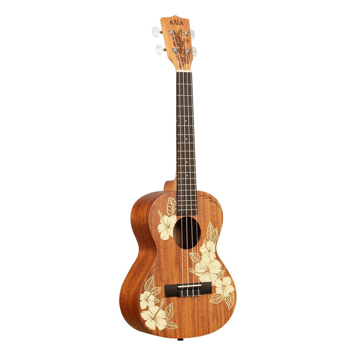 Kala Hibiscus Mahogany Tenor Ukulele (KA-Hibiscus-T_W/Bag)