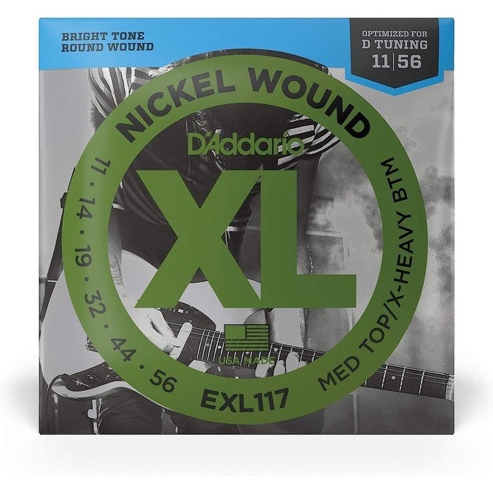 D'Addario Electric Guitar Strings for Drop D Tuning - 3 Packs (EXL117)