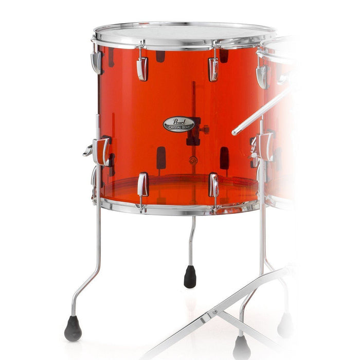 Pearl Crystal Beat Acrylic Floor Tom 16x15-Ruby Red