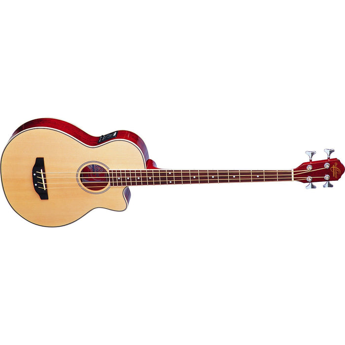 Oscar Schmidt 4-String Acoustic-Electric Bass with Gig Bag - Natural (OB100N-A-U)