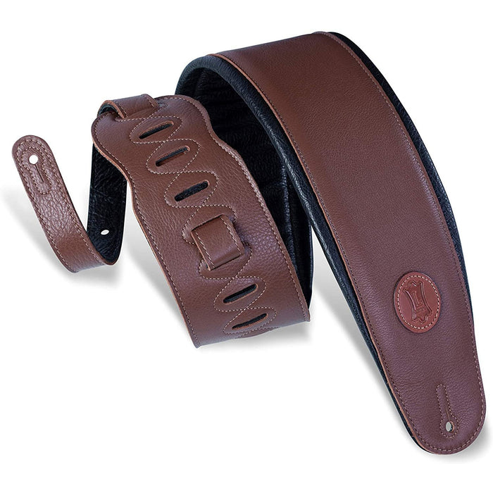 Levy's Leathers MSS2-4-BRN 4 Garment Leather Signature Series Guitar Strap,Brown