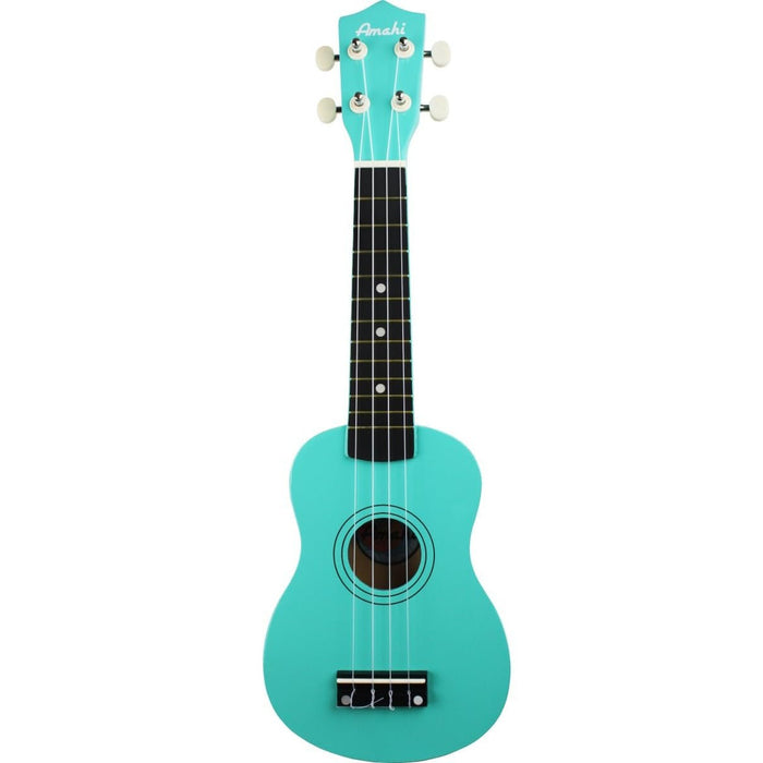 Amahi Fine Instruments Soprano Ukulele w/Gig Bag (Celeste Blast Blue)