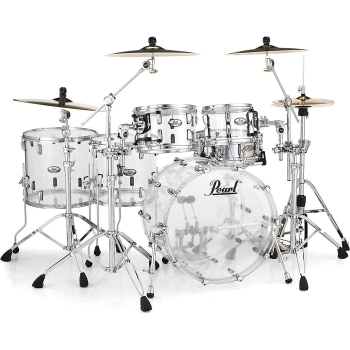 Pearl CRB525FP/C730 Crystal Beat 5 Piece Shell Pack, Ultra Clear (Cymbals/Hardware Sold Separately)