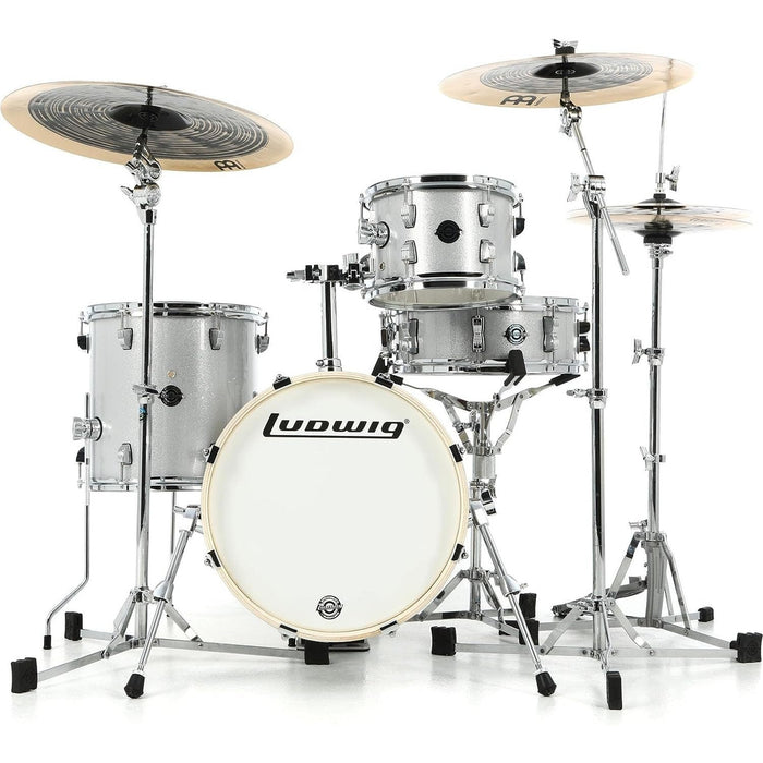 Ludwig Breakbeats 2022 By Questlove 4-piece Shell Pack with Snare Drum - Silver Sparkle (LC2797)