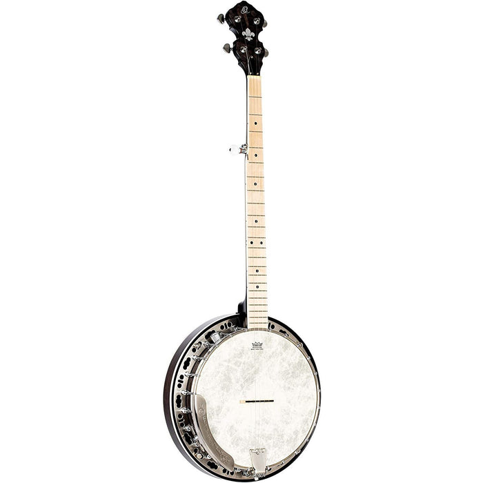 Ortega Guitars Falcon Series 5-String Quilted Maple Resonator Acoustic-Electric Banjo w/Bag, Right (OBJE400TCO)