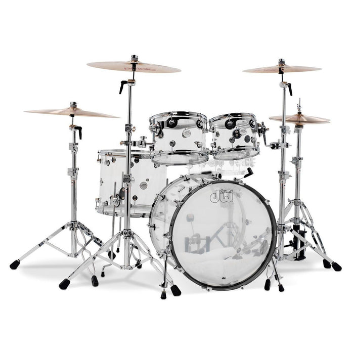 DW Design Series 4-Piece Acrylic Shell Pack, Clear (DDAC2214CL)