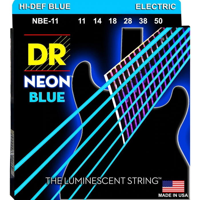 DR Hi-Def Neon Blue Electric Heavy, Strings (NBE11)