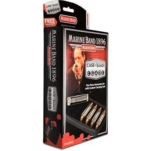 Hohner Marine Band Harmonica 5-Pack with Case (MBC)