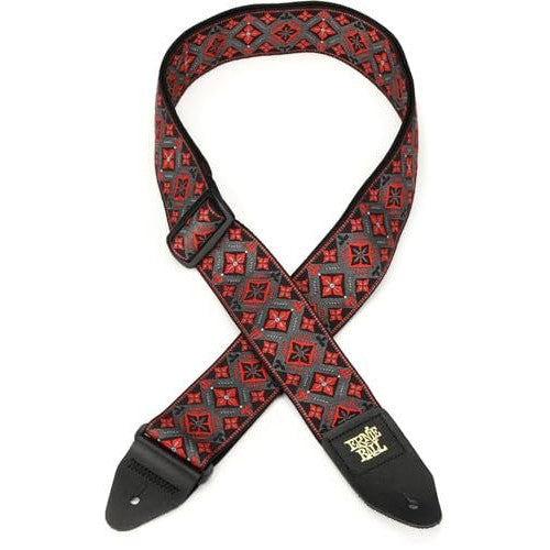Ernie Ball Jacquard Guitar Strap, Red King (P05346), 41" - 72"