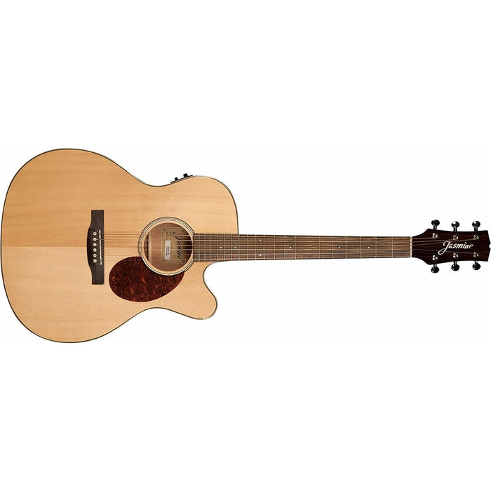 Jasmine Orchestra Style Acoustic Electric Guitar, Natural Finish (JO37CE-NAT-U)