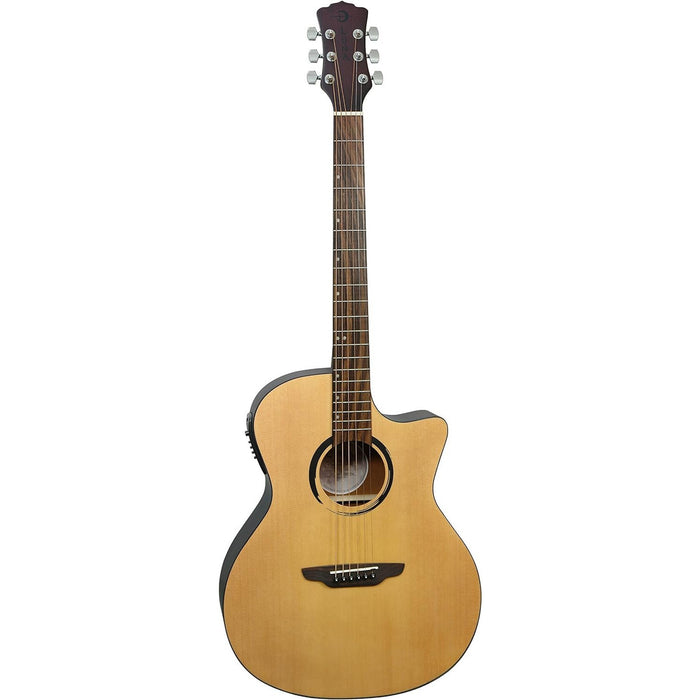 Luna WABI E GC WABI SABI Grand Concert Solid-Top Acoustic-Electric Guitar with Preamp