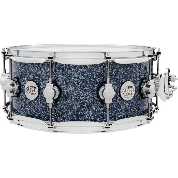 DW Design Series Snare Drum - 6 x 14 inches, Blue Granite, Limited Finish (DDFP0614SSBG)