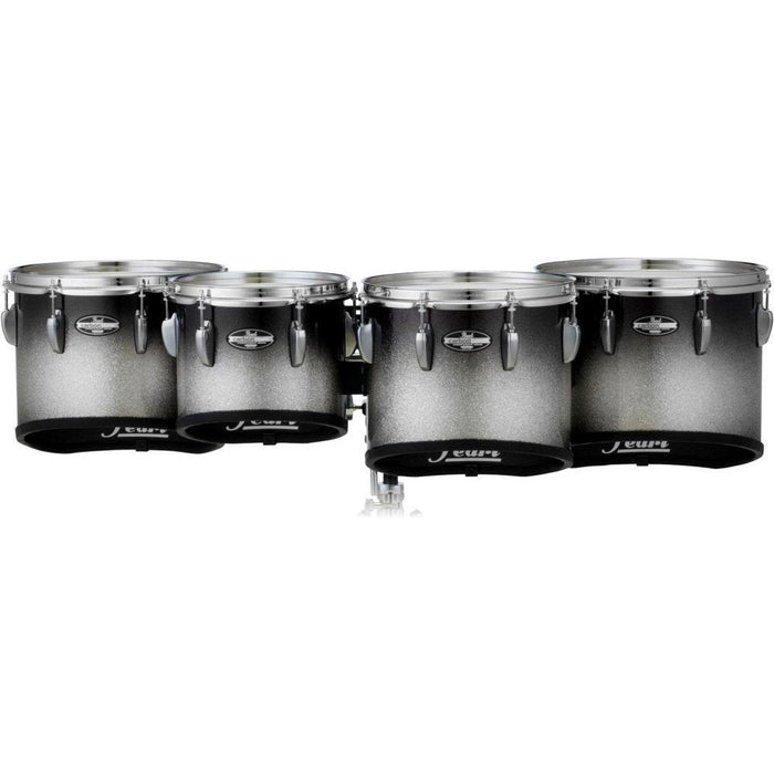 Pearl"Championship CarbonCore Marching Tenor Drums Quad Sonic Cut 10, 12, 13, 14 in. Black Silver Burst #368"