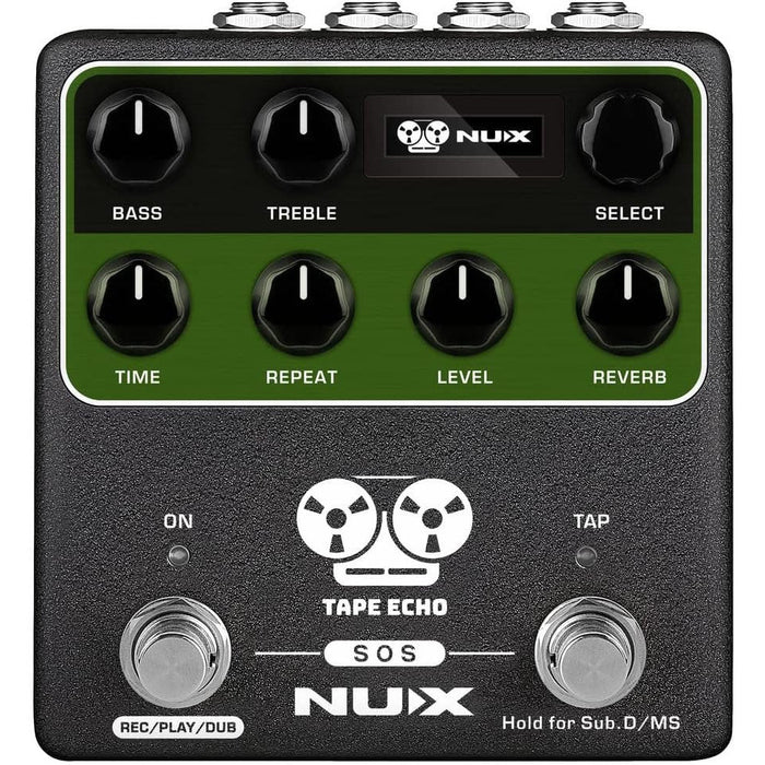 NUX Tape Echo Delay Effects Pedal, 7 Repro-Tape Heads Combinations and Reverb (NDD-7)