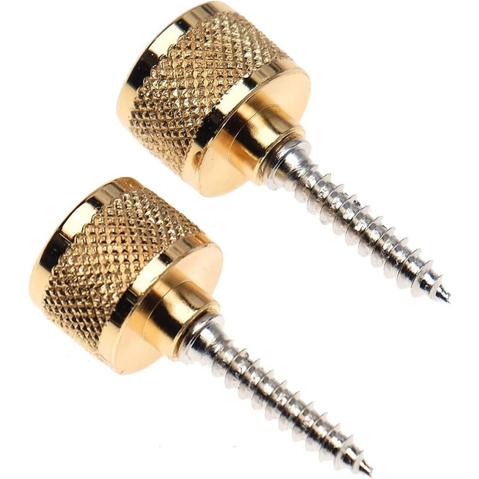 Gretsch Strap Buttons with Mounting Hardware for Guitars, Gold