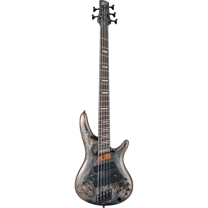 Ibanez SRMS805 Multi Scale 2018 5-String Bass Guitar, Bound Panga Panga Fingerboard, Deep Twilight