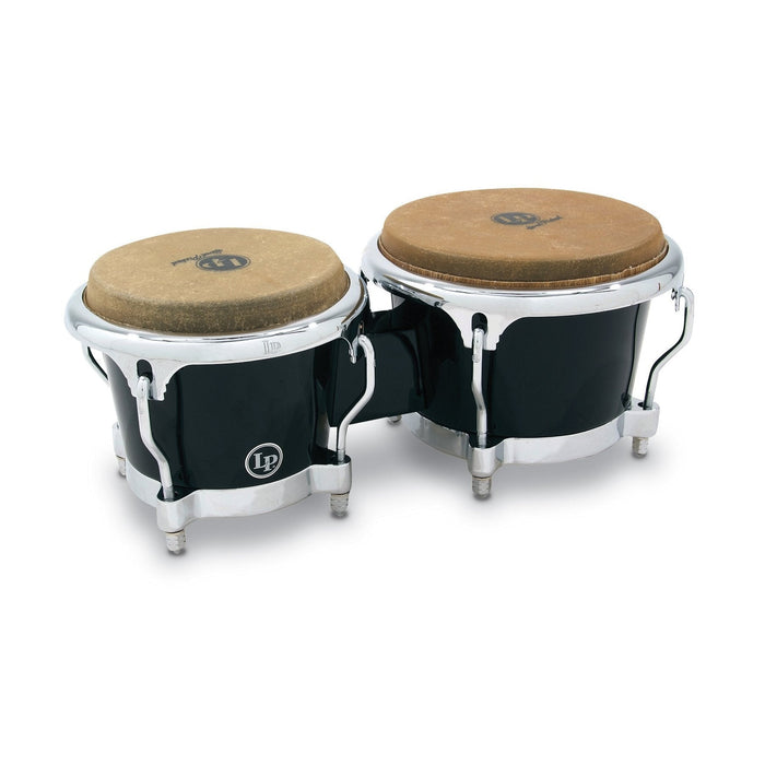 LP200XFBK Black Fiberglass Bongos, Comfort Curve II Rims