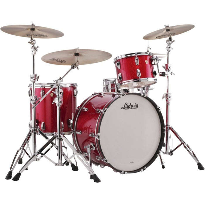 Ludwig Classic Maple Pro Beat Shell Pack w/24" Bass Drum - Red Sparkle (L84433AX27WC)