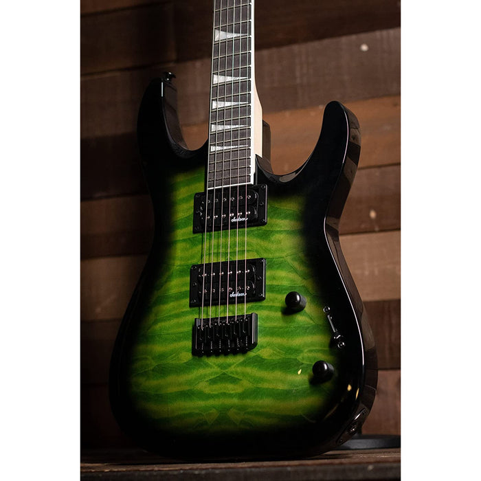 Jackson JS Series Dinky Arch Top JS32Q DKA HT 6-String Electric Guitar with Amaranth Fingerboard (Right-Handed, Transparent Green Burst)