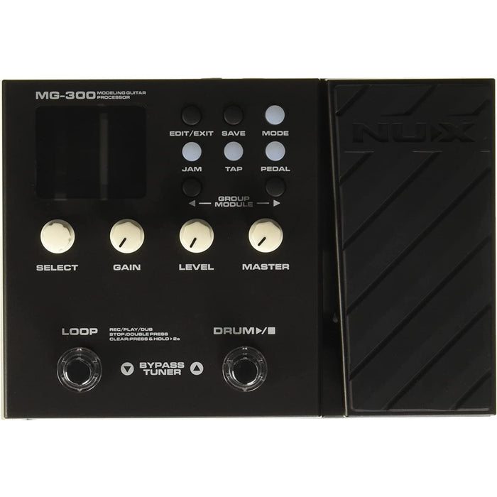 NUX MG-300 Multi Effects Pedal TSAC-HD Pre-Effects,Amp Modeling algorithm,CORE-IMAGE Post-Effects,IR,56 drum beats,60 seconds Phrase Loop