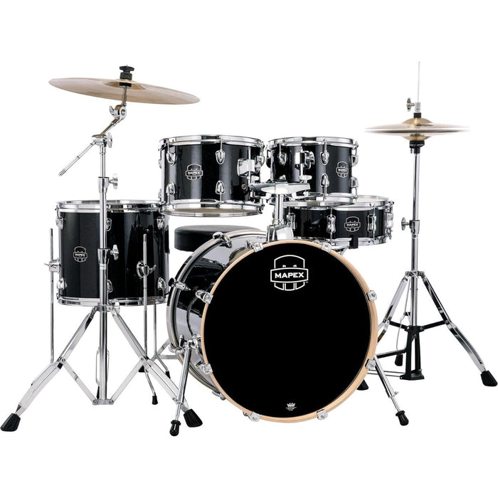 Mapex Venus 5-piece Fusion Complete Drum Set - Black Galaxy Sparkle