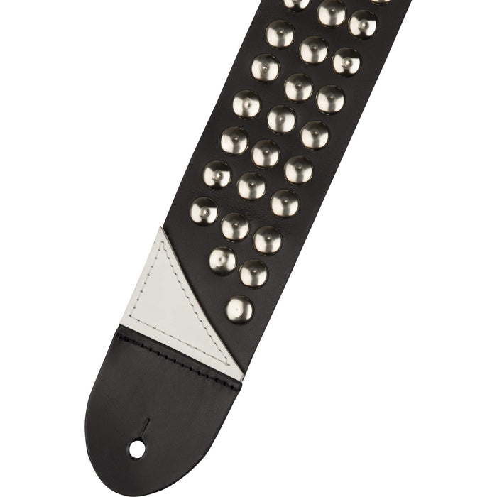 Jackson Stud Leather Strap, Black, 2.5in