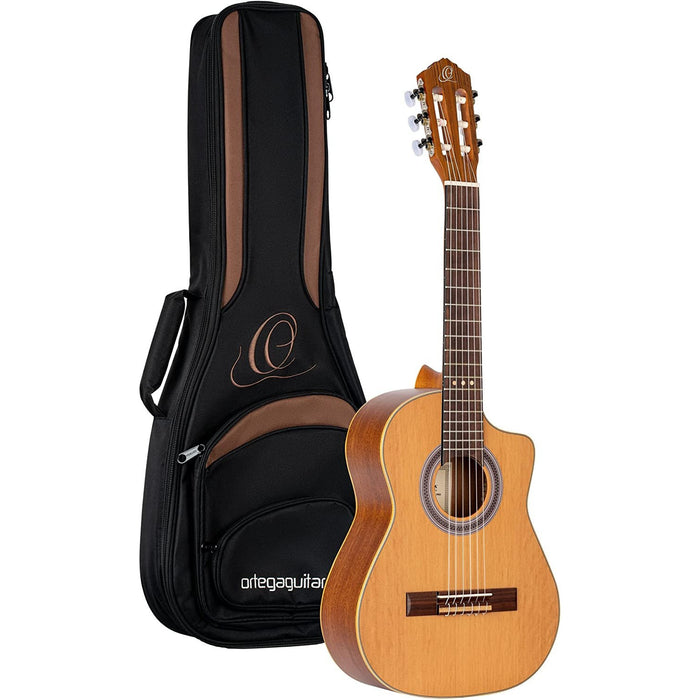 Ortega Guitars Requinto Series Pro 6 String Acoustic Guitar, Right (RQ39)