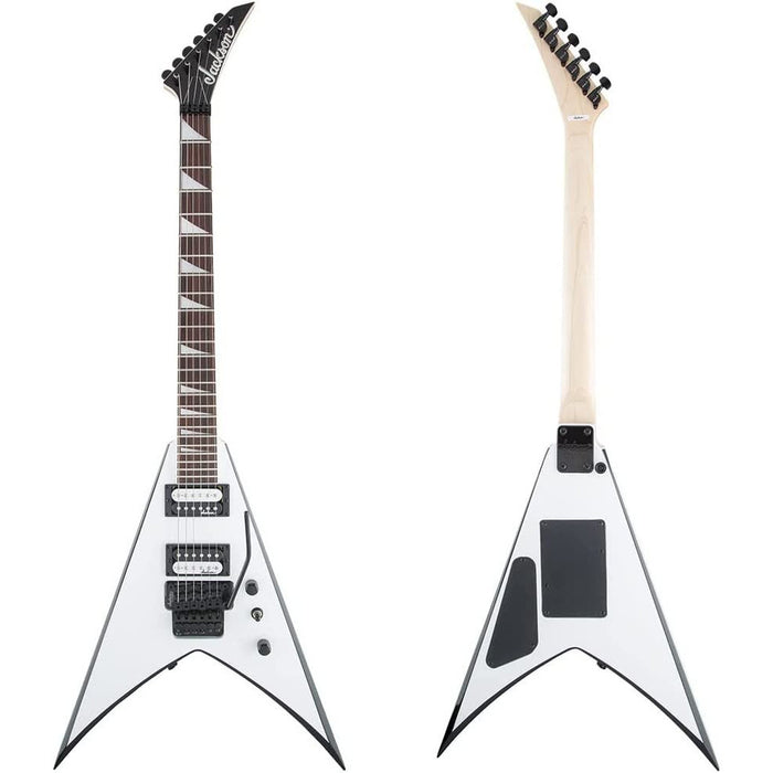 Jackson JS Series King V JS32, Amaranth Fingerboard, White with Black Bevels Electric Guitar