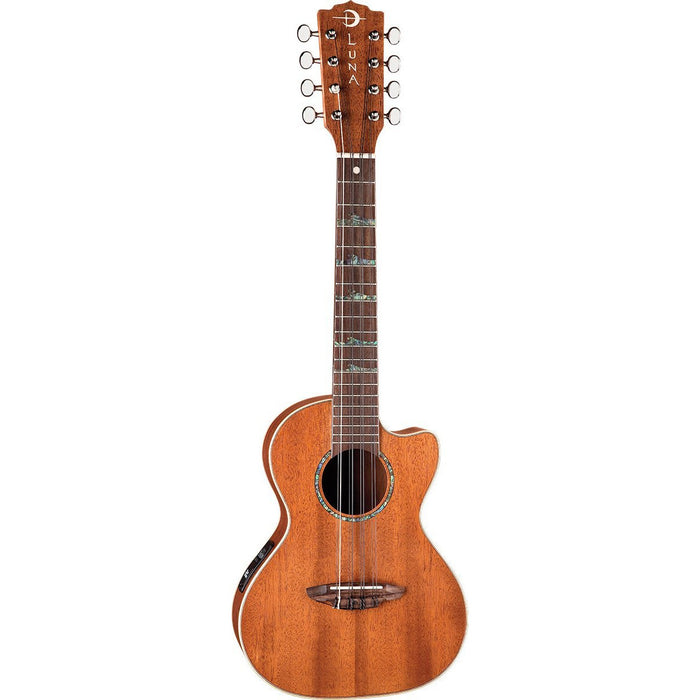 Luna High Tide Series 8-String Mahogany Tenor Acoustic-Electric Ukulele (UKE HTT 8)
