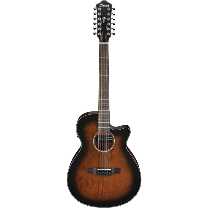 Ibanez Dark Violin Suburst AEG Series Single-Cutaway 12-String Acoustic-Electric Guitar (AEG5012DVH)