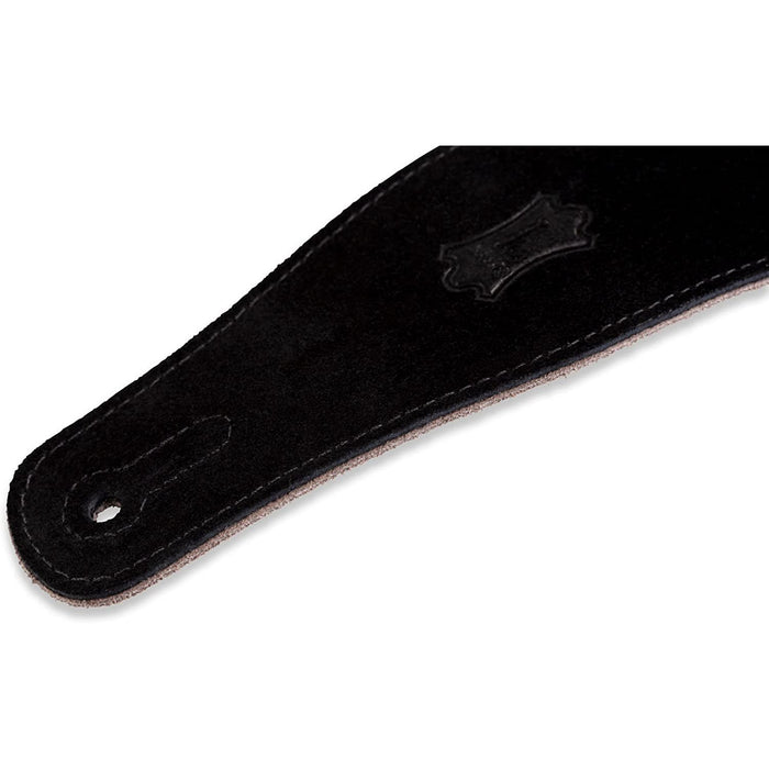 Levy's Leathers MS26-BLK 2.5" Hand-Brushed Suede Guitar Strap, Black