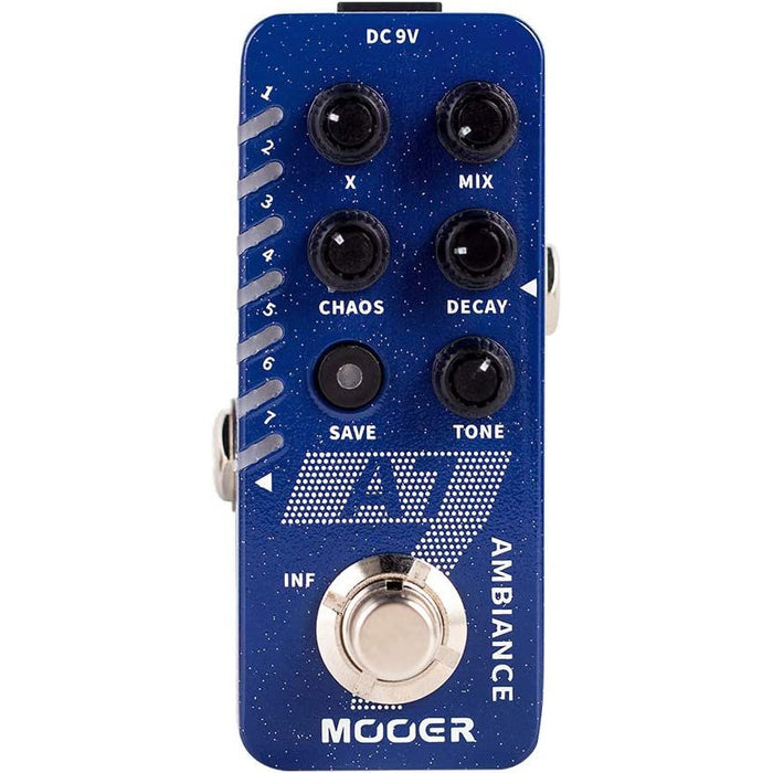 MOOER R7 Reverb 7 Different, Rich and Classic Reverb Types from the Church to Cave Reverb in a Compact Metal Shell with High Cut, Low Cut, Trail On Function…