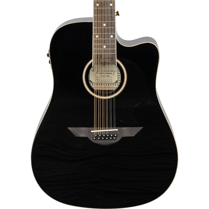 H. Jimenez Guitarra Doble (12-String Guitar) Cutaway Electric w/Case - Glossy Black (LGD1-CEBK)